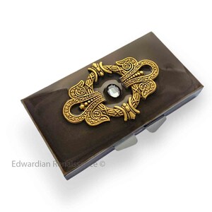 Art Nouveau Weekly Pill Box: Hand Painted Enamel, Personalized Option