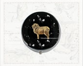 Aries Pill Box Inlaid in Hand Painted Glossy Black Enamel Neo Victorian Zodiac Inspired Personalized and Color Options