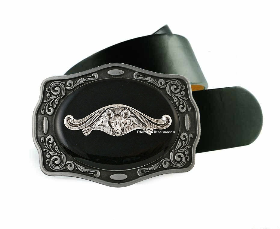 Belt Belt Buckle Inlaid in Hand Painted Glossy Enamel Black Etsy