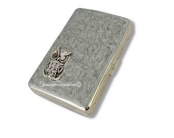 cigarette case nz New Zealand decorated cigarette case; EMU brand; 1960's; 01534