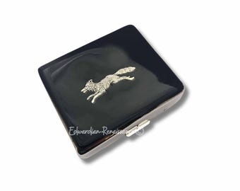 Pastillero Fox Run: Esmalte pintado a mano, organizador semanal de pastillas personalizado