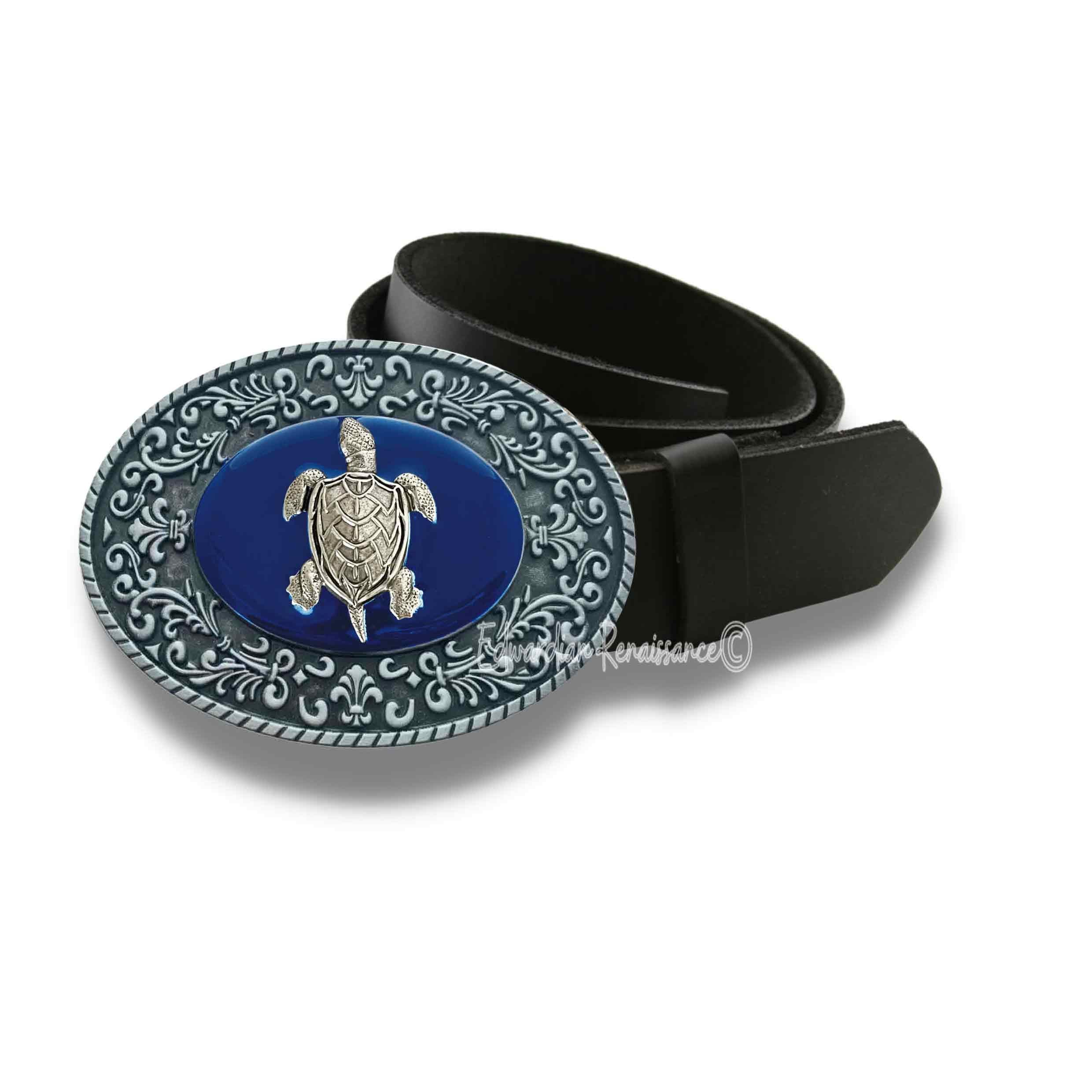 Liz Claiborne Leather Belt Medium Black Brass Turtles Metal Medallion Novelty Liz Claiborne Leather Black Belts for Women for sale | eBay main image 2