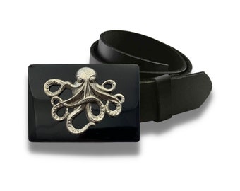 Artisan Handcrafted Octopus Sea Kraken Leather Belt - Etsy display picture 1