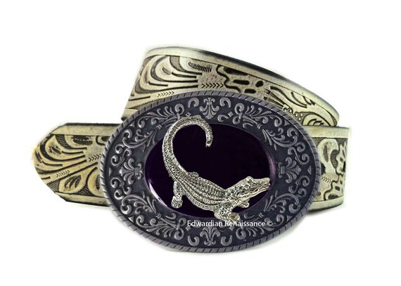 crocodile belt buckle