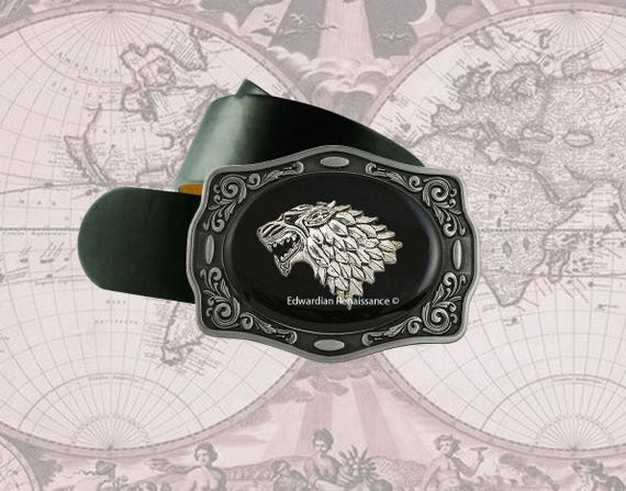 Game of thrones Stark Wolf Belt Buckle Antique silver color cosplay US Seller