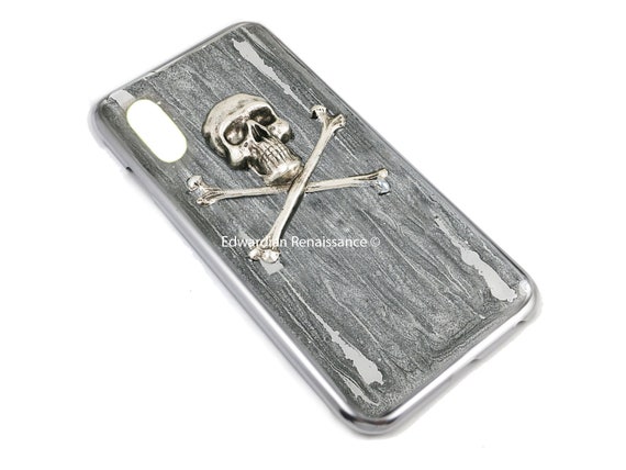 Hand Painted Skull iPhone Case: Metallic Silver Enamel Metal - Etsy Hand Painted Skull iPhone Case: Metallic Silver Enamel Metal - Etsy