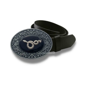 Vintage Style Snake Belt Buckle: Hand Painted Enamel Serpent Design