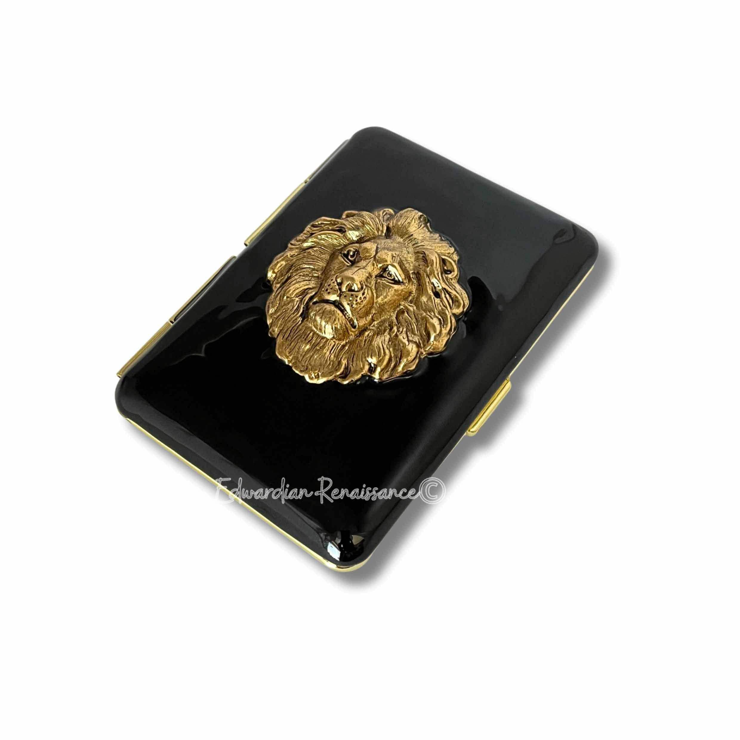 lion cigarette case Sterling Silver Lion's Head-Motif and Matching Cutter at 1stDibs Lion Head Cigarette Case: Antique