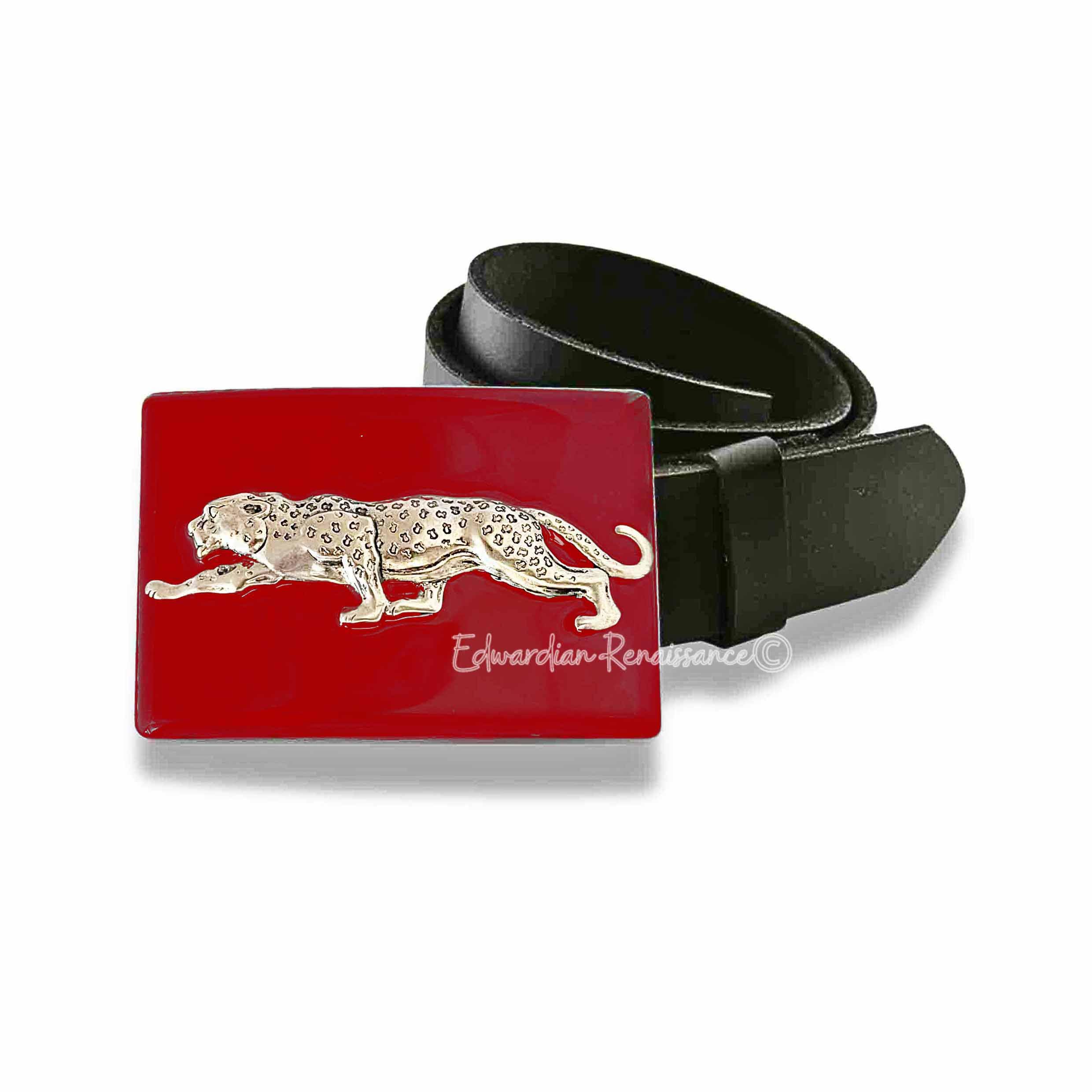 Vintage Leopard Portrait Belt Buckle Wildlife‎ Animal Art Metal Buckle Leopard Belt Buckle - Jungle Animal Painting Art Handmade  main image 3
