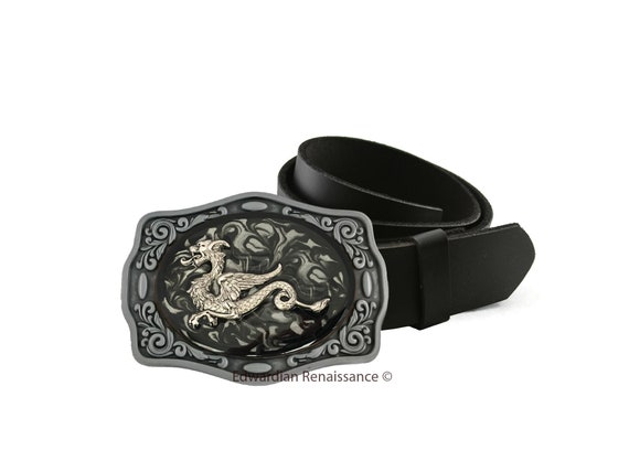 Dragon Belt Buckle: Hand-painted Enamel, Medieval Style  display picture 1