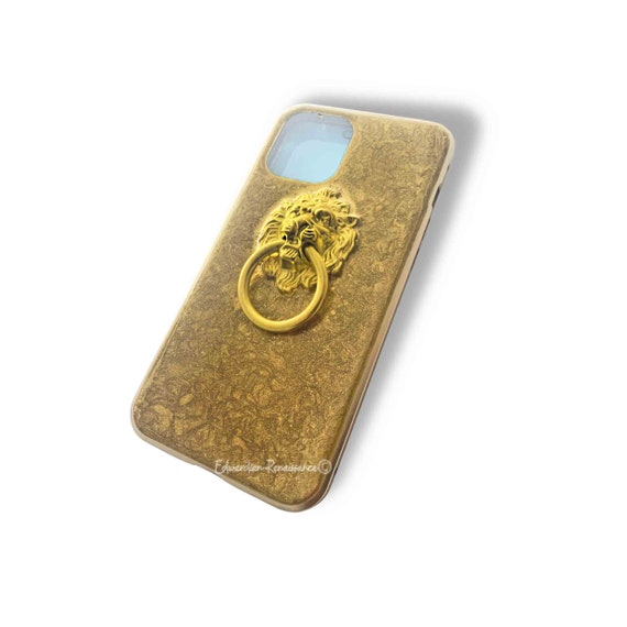 Gold Lion Door Knocker Iphone/galaxy Case: Metallic Enamel