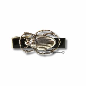 Vintage Style Scarab Beetle Tie Clip: Gothic Art Deco Necktie Bar