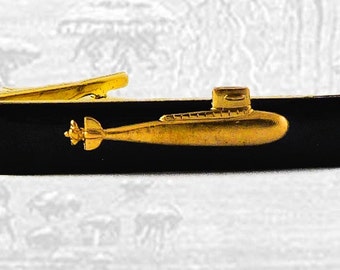 THE ROYAL NAVY SUBMARINERS BADGE TIE CLIP PIN SLIDE NAVAL MILITARY GIFT IN BOX 