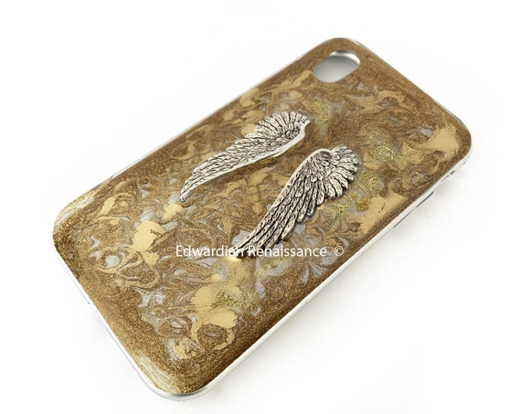 Angel Wings Phone Case for Galaxy or iPhone Inlaid in Hand