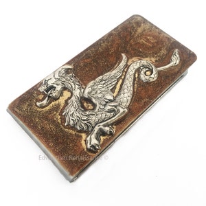 Dragon Money Clip: Hand Painted Bronze Enamel, Personalized Option