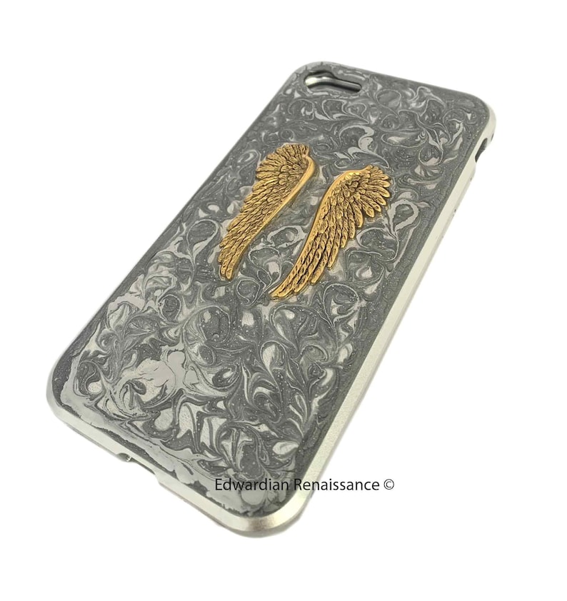 Angel Wings Phone Case for Galaxy or Iphone Inlaid in Hand Etsy