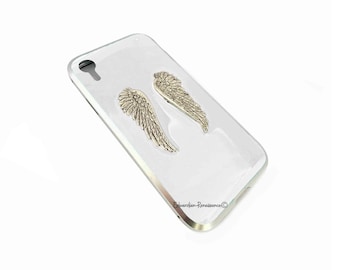 iPhoneアクセサリー HSUX Wings Phonecase iphone13 INS Cute 3D Angel Wings Phone Case For iPhone 16 15 14 13 12