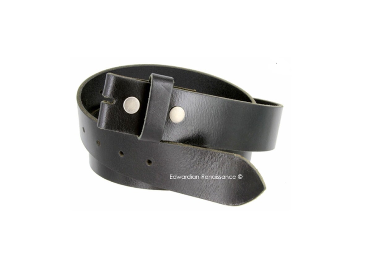 Most Wanted Unisex Black Leather Lyon Head Buckle Belt 1383 Lion Head in Profile Trophy Buckle 1.5 main image 2