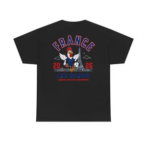 France 2026 World Cup Soccer T-Shirt, Les Bleus Rooster Graphic Tee image 4