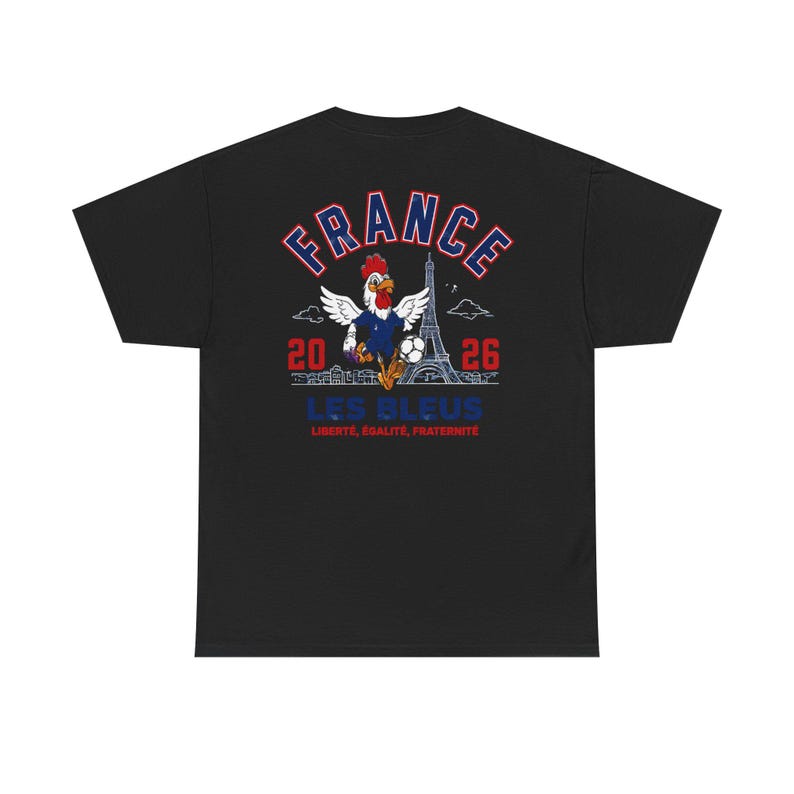 France 2026 World Cup Soccer T-Shirt, Les Bleus Rooster Graphic Tee image 4