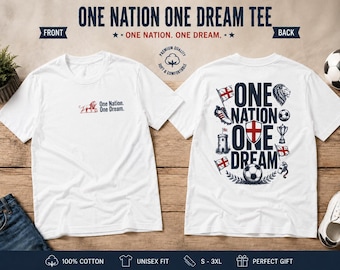 Maillot de football de l'Angleterre, tenue de fan de football One Nation One Dream (Coupe du monde 2026)