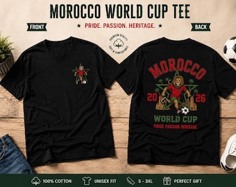 T-shirt de football Lions Coupe du monde 2026 au Maroc, T-shirt de football de la fierté marocaine