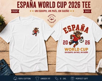 Maillot de supporter de la Coupe du monde 2026 d'Espagne, tee-shirt de football espagnol vintage