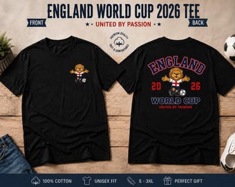 England World Cup 2026 Mascot T-Shirt, Soccer Fan Tee, Unisex Football Apparel