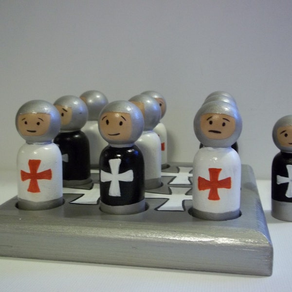 Peg Doll Tic Tac Toe - Knights Templar