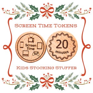 TV Screen Time Coins and Custom Chore Chart Kit for Kids