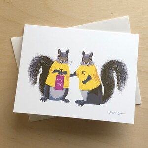 Carte d’anniversaire Gemini - Écureuils!