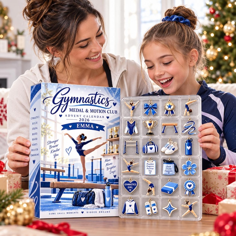 24 Days of Gymnastics Advent Calendar 2026, Personalized Gymnast ...