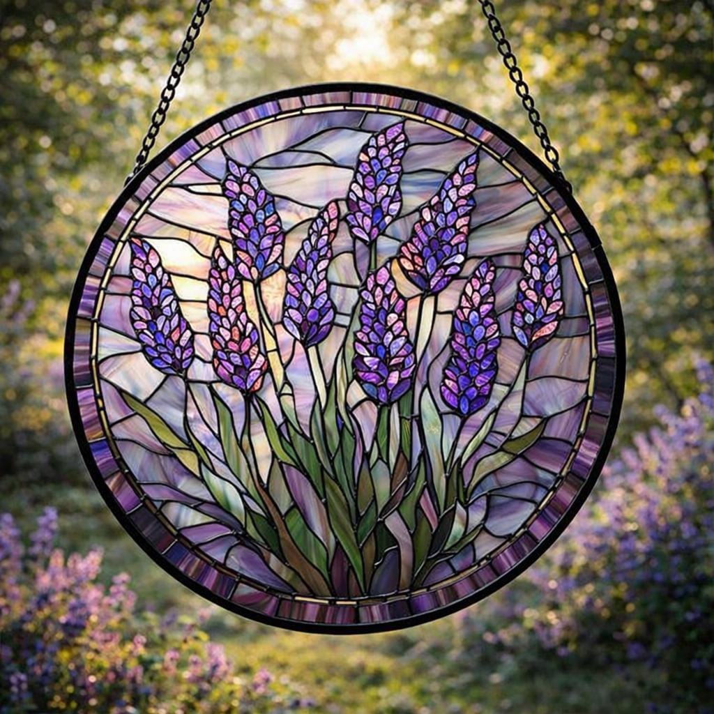 Lavender Stained Glass - Etsy