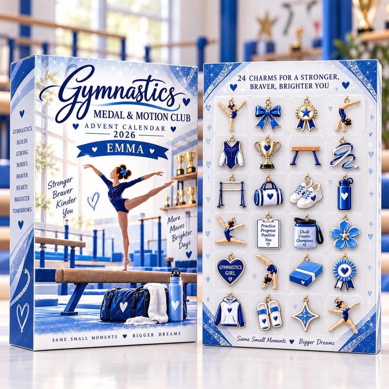 24 Days of Gymnastics Advent Calendar 2026, Personalized Gymnast ...