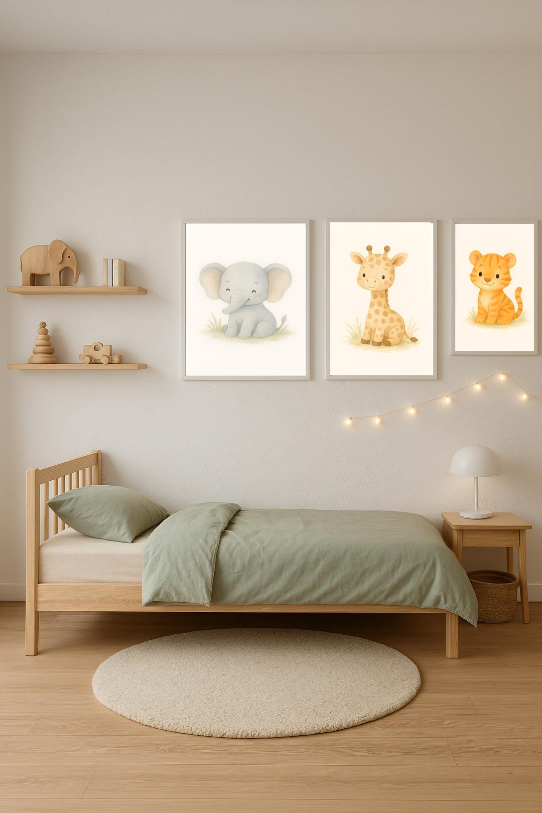 Set of 3 Watercolor Illustrations for Kids | Baby Room Wall Art ...