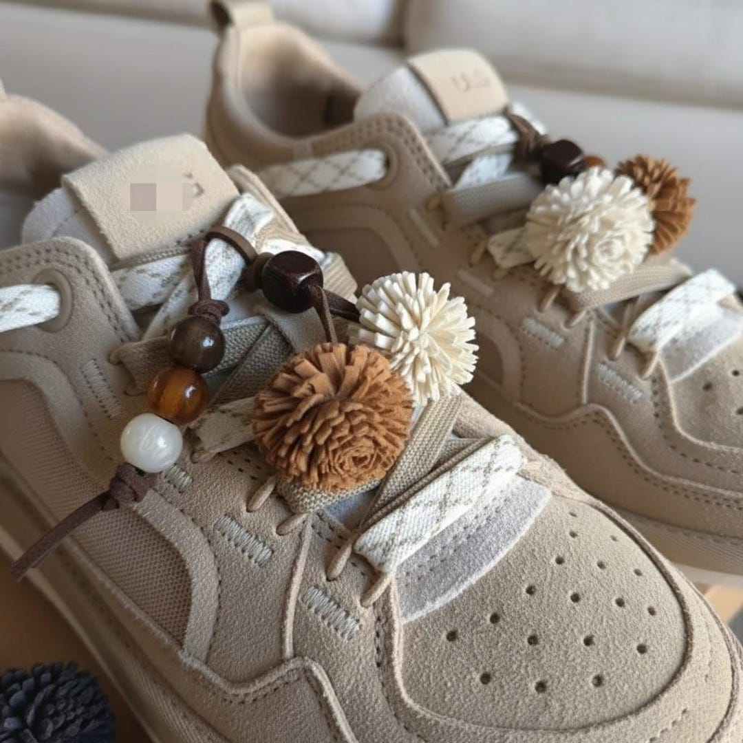 Handmade Vegan Suede Shoe Charms Floral Sneaker Accessories Gift Idea ...