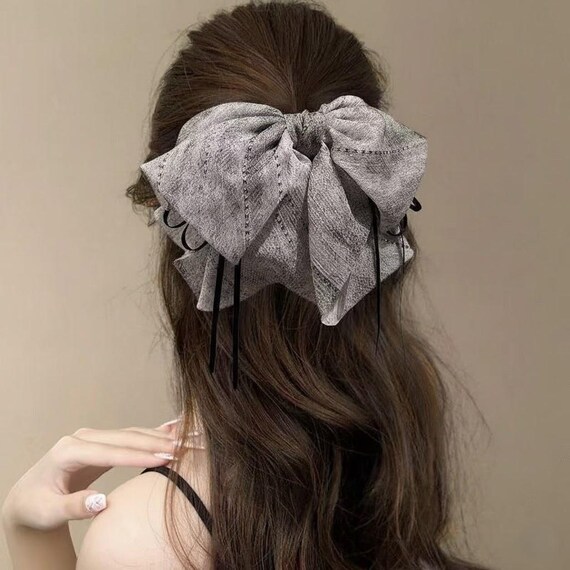 Oversized Chiffon Bow Hair Claw Clip, Elegant French  display picture 3