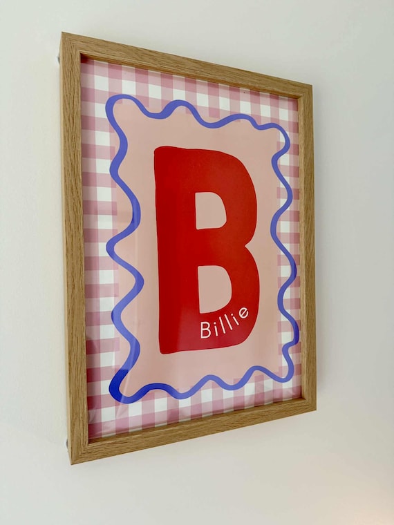 Personalized Name Poster for Child Girl – Bedroom & Nursery Wall Art – Custom Kids Room Print