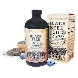 Black Seed Oil Pure & Organic Cold Pressed Ethiopian Black Seed Oil | 100% Natural Nigella Sativa Oil for Natural Wellness