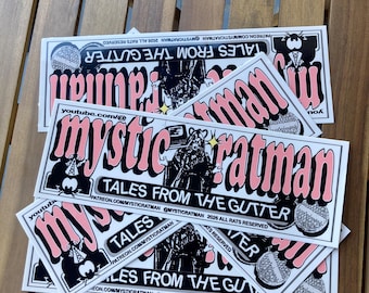 XXL 11 x4 ミスティック・ラットマン ガターからの物語 スーパーバンパーステッカー #メガファン向け