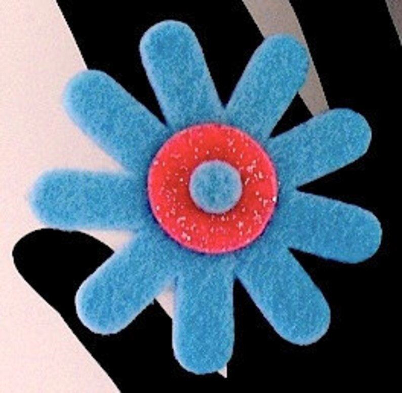 Megan Funky Felt Flowers Cocktail Ring image 2