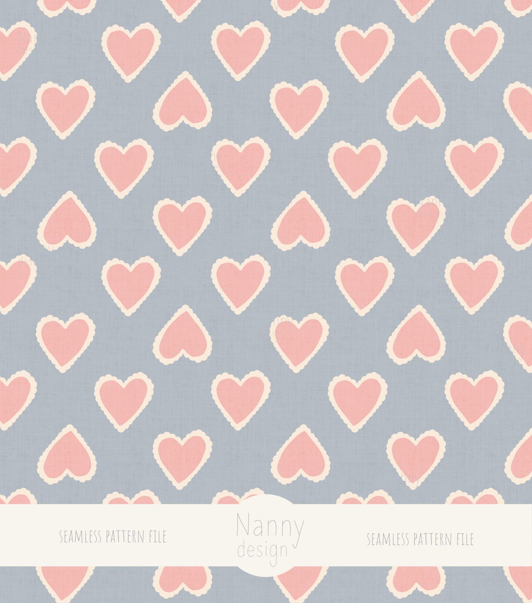 Valentine Heart Seamless Pattern | Cute Scandinavian Hearts | Romantic ...