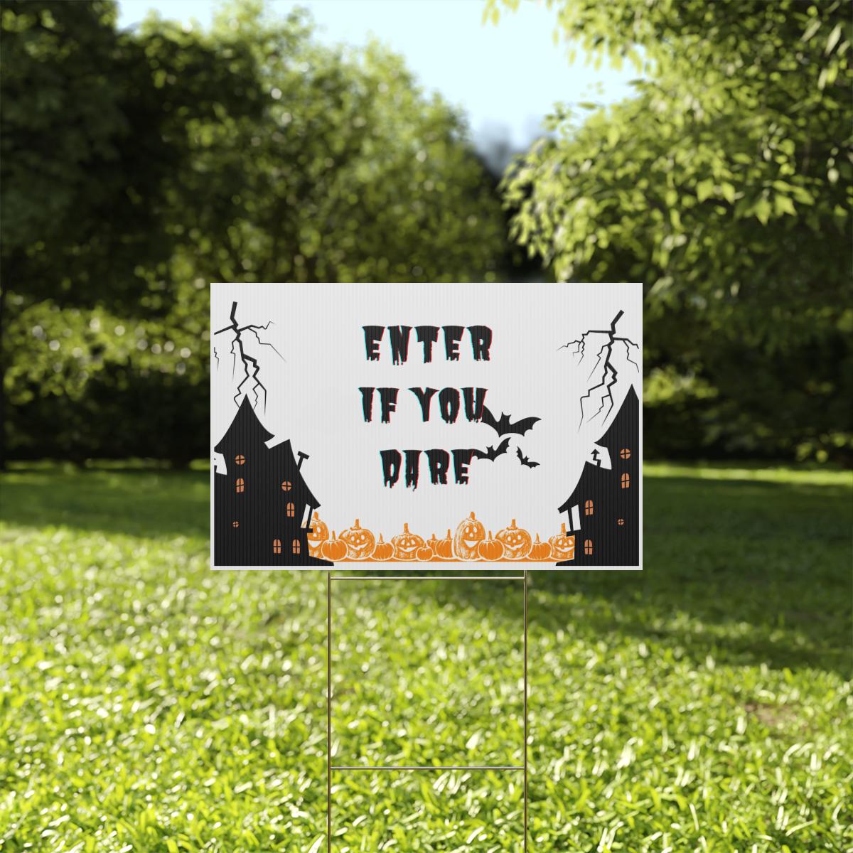 Discover Spooky Halloween Yard Sign