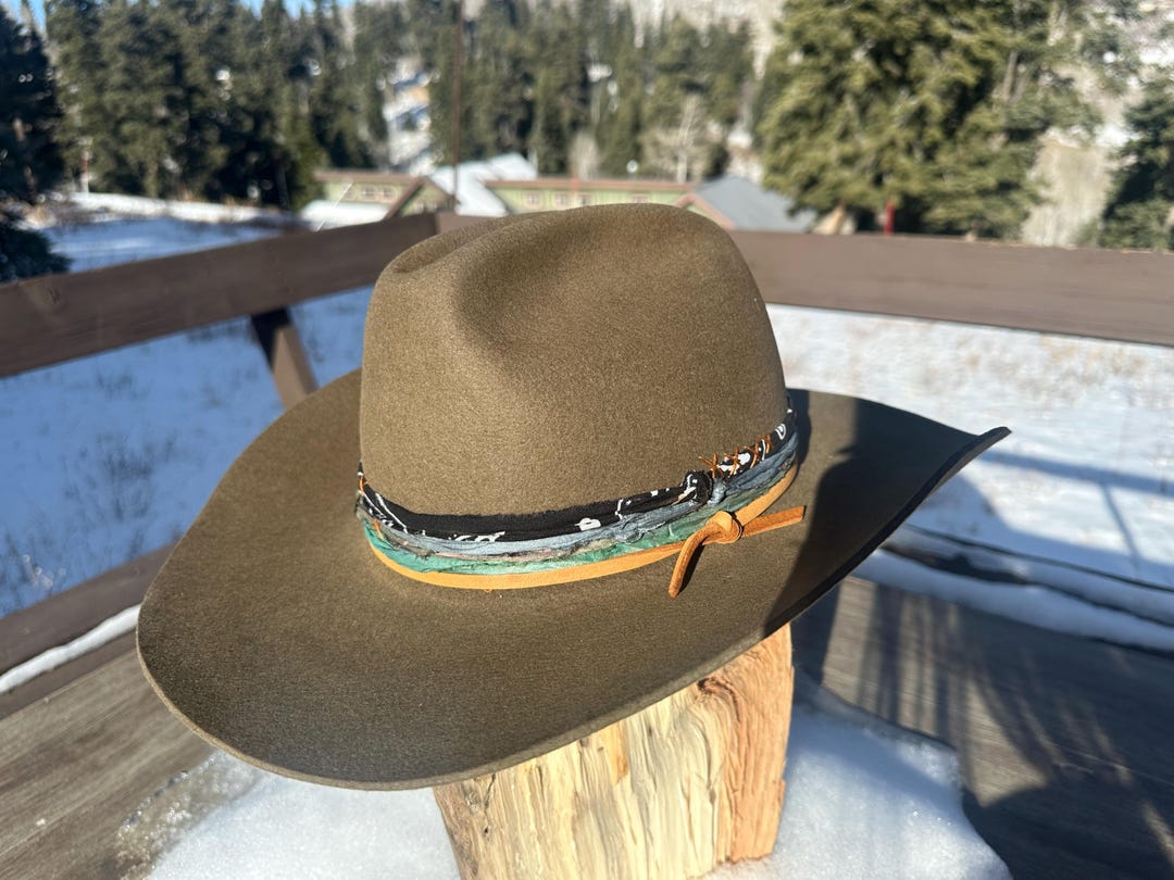 Brown Beaver/rabbit Fur Felt Cowboy Style Hat With Leather  display picture 1