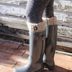 Boot Warmers Leg Warmers Boot Cuffs Chunky Oatmeal Boot Socks Womens Leggings Holiday Gift image 2