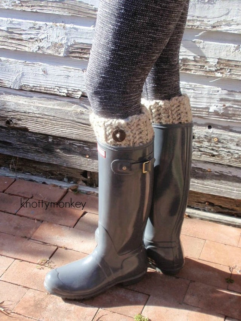Boot Warmers Leg Warmers Boot Cuffs Chunky Oatmeal Boot Socks Womens Leggings Holiday Gift image 2