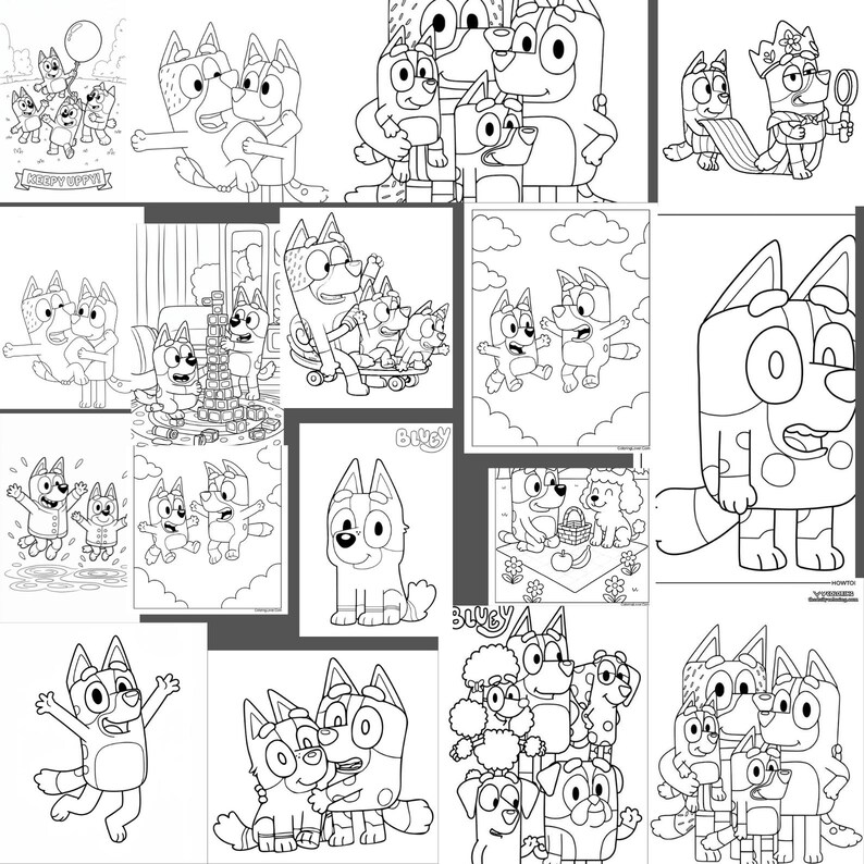 Blue Dog Coloring Pages 60+ Printable Dog Coloring Sheets for