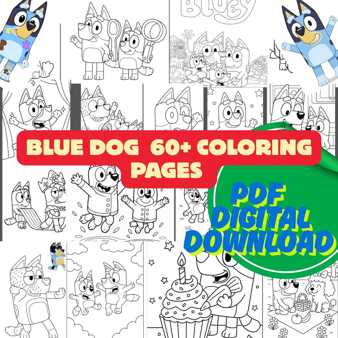 Blue Dog Coloring Pages 60+ Printable Dog Coloring Sheets for