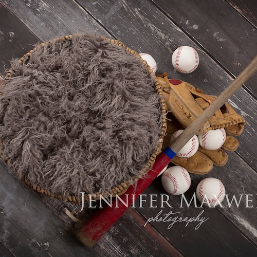 Baseball Newborn Baby Digital Backdrop Background Glove for - Etsy