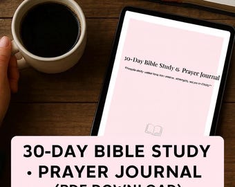 30-Tage-Bibelstudien-Journal für Frauen | Christliche Hingabe Gebet (Digitaler Download)